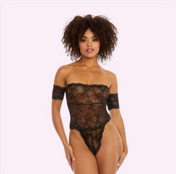 Black Armband Lace Bodysuit