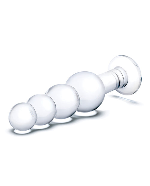 7.25" Glass Beaded Butt Plug