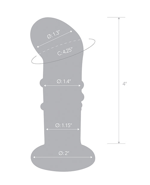 4" Rechargeable Vibrating Dotted G Spot/P Spot Plug