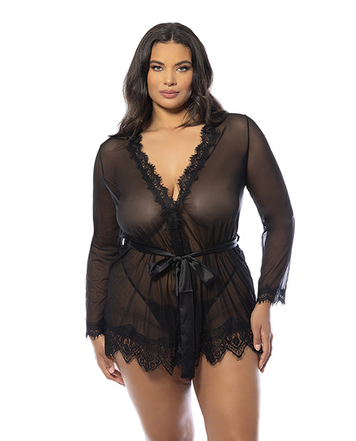 Provence Short Robe - Black