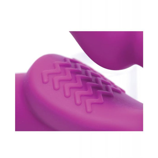 Vibrating Strapless Silicone Strap on Dildo