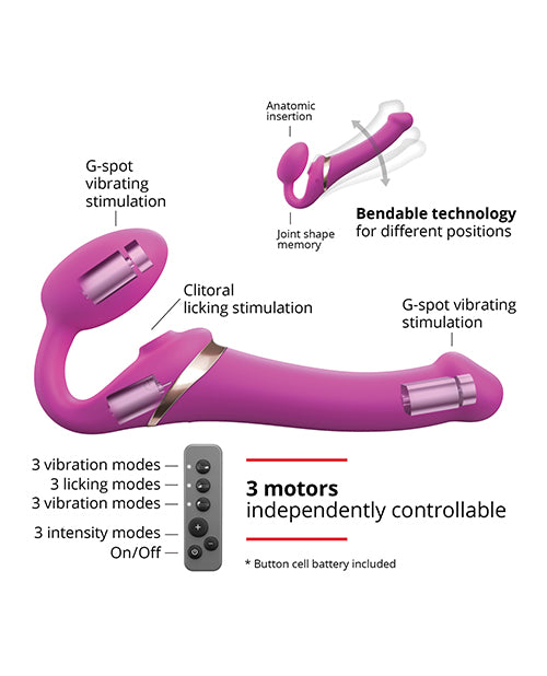 Vibrating Strapless Silicone Strap on Dildo