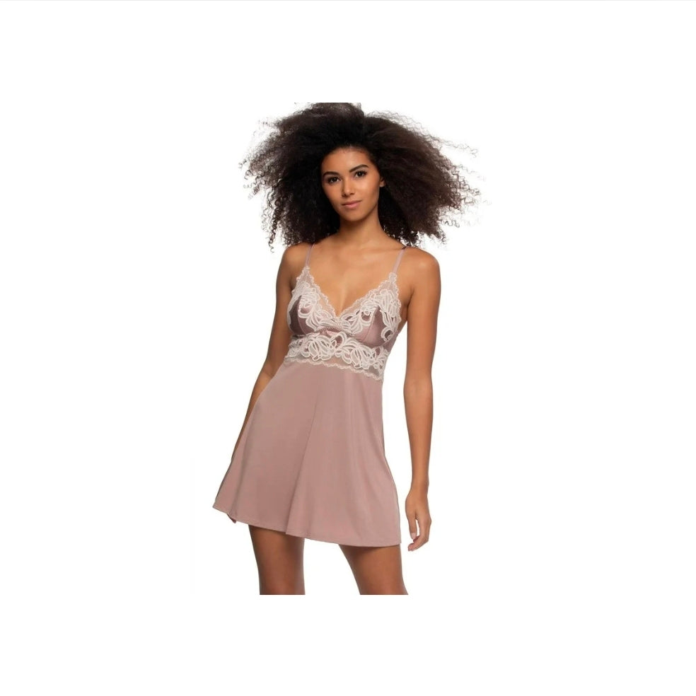Amelie Vintage Lace Chemise - Dried Petal
