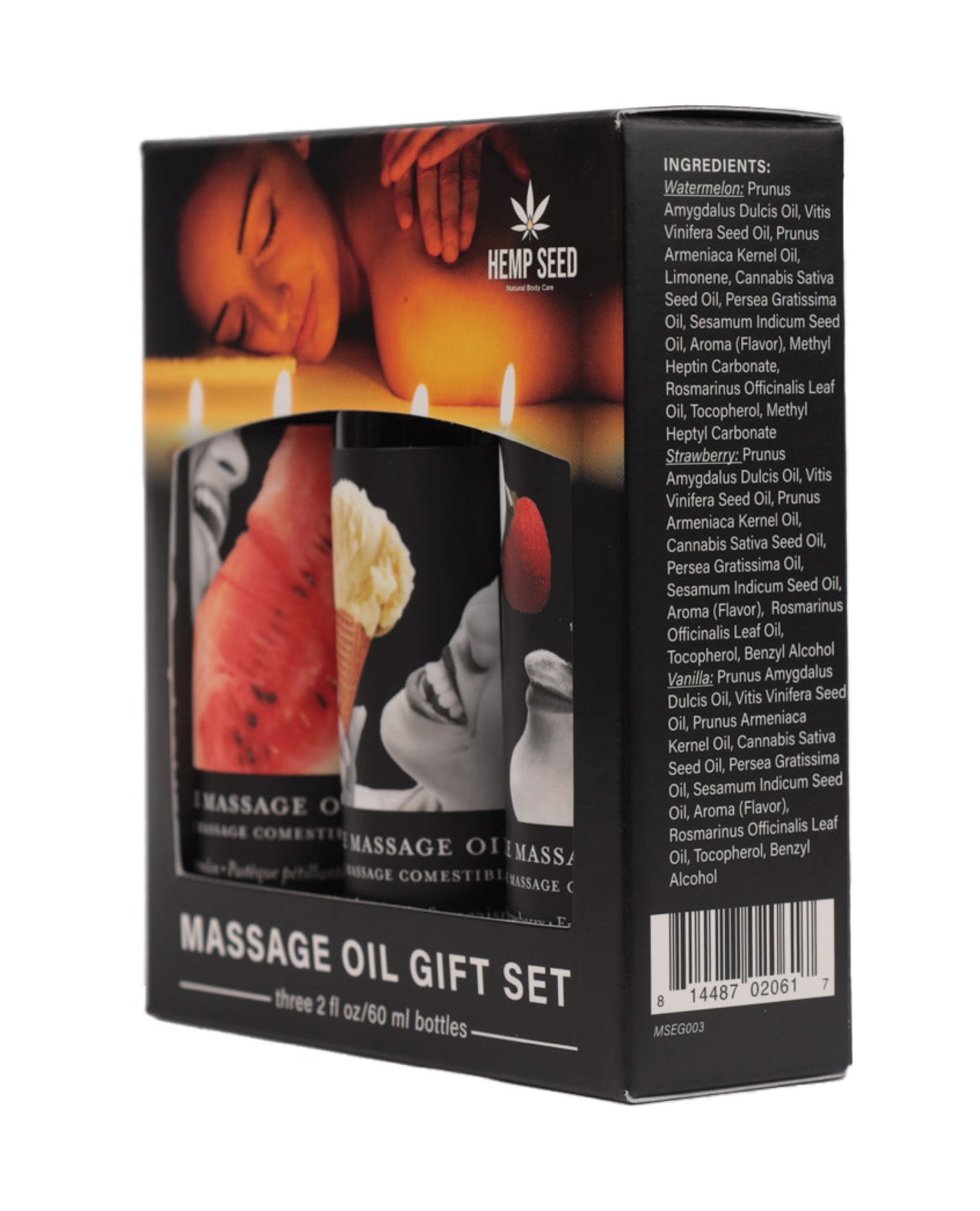 Earthly Body Edible Massage Oil Gift Set