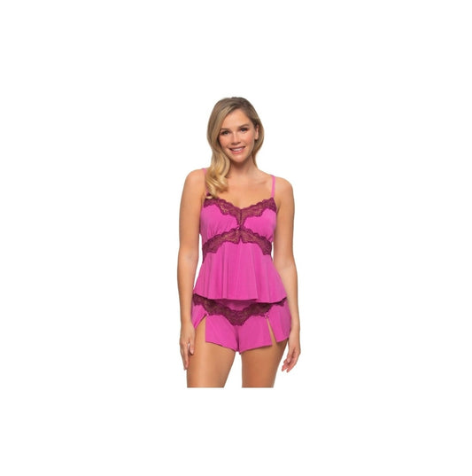 Myrna Modal & Lace Cami & Short Set - Purple Orchid
