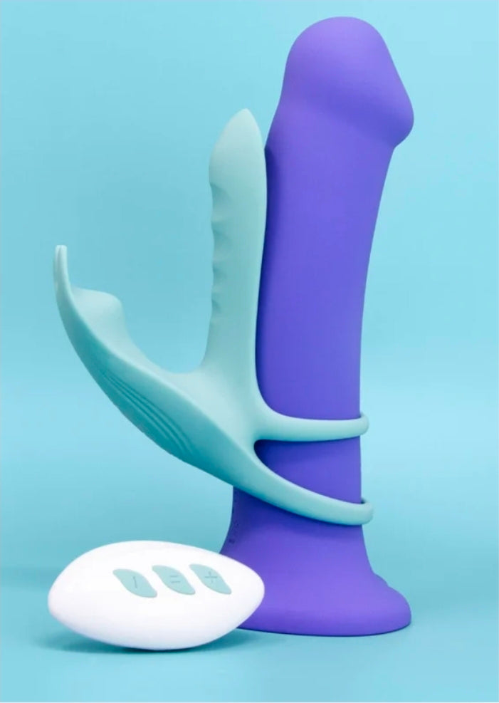 Zayn Cock Ring/Sleeve Blue - Remote