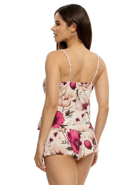 Myrna Modal & Lace Cami & Short Set - Mojave Bloom