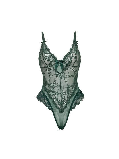 Valentine Sheer Lacey Teddy