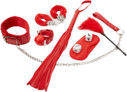 Beginners 6 Piece Bondage Kit - Red