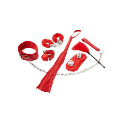 Beginners 6 Piece Bondage Kit - Red