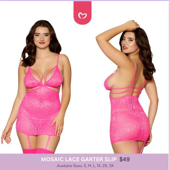 Mosaic Lace Garter Slip