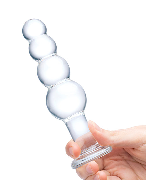 7.25" Glass Beaded Butt Plug
