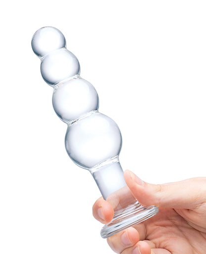 7.25" Glass Beaded Butt Plug