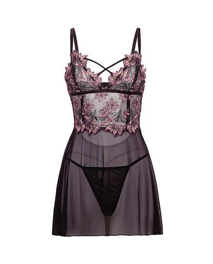 Adela Lace & Mesh Babydoll w/G-String