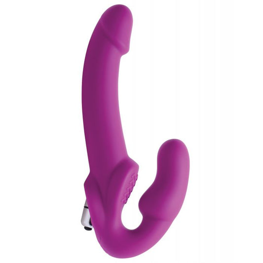Vibrating Strapless Silicone Strap on Dildo
