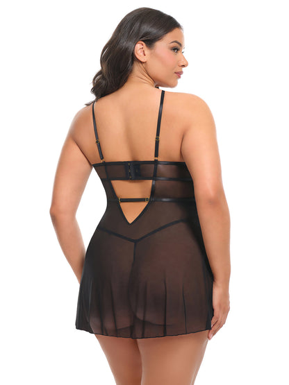 Jenna Babydoll - Purple Haze/Black