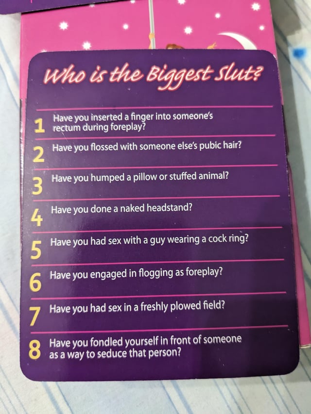 Bride to Be's Who is the Biggest Slut Game