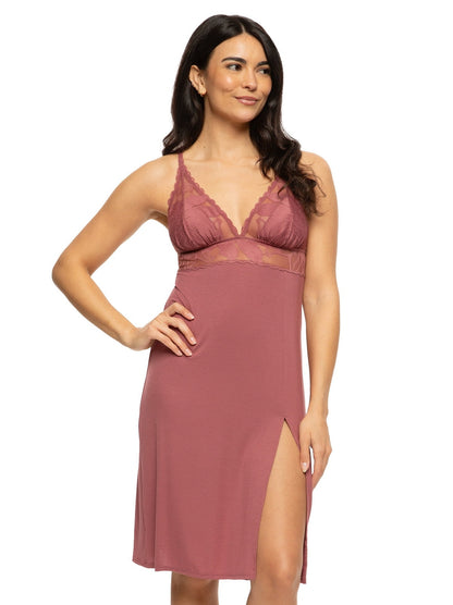 Annalisa Modal and Lace Chemise - Roan Rouge