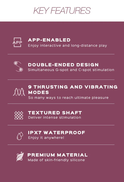 Ryder Thrusting G-spot & Clit Vibrator - App Enabled