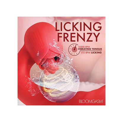 Thrusting & Licking Rose Vibrator