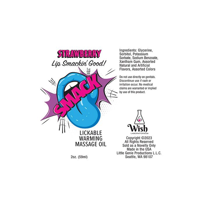 Smack Lickable Warming Massage Oil - 3 mL