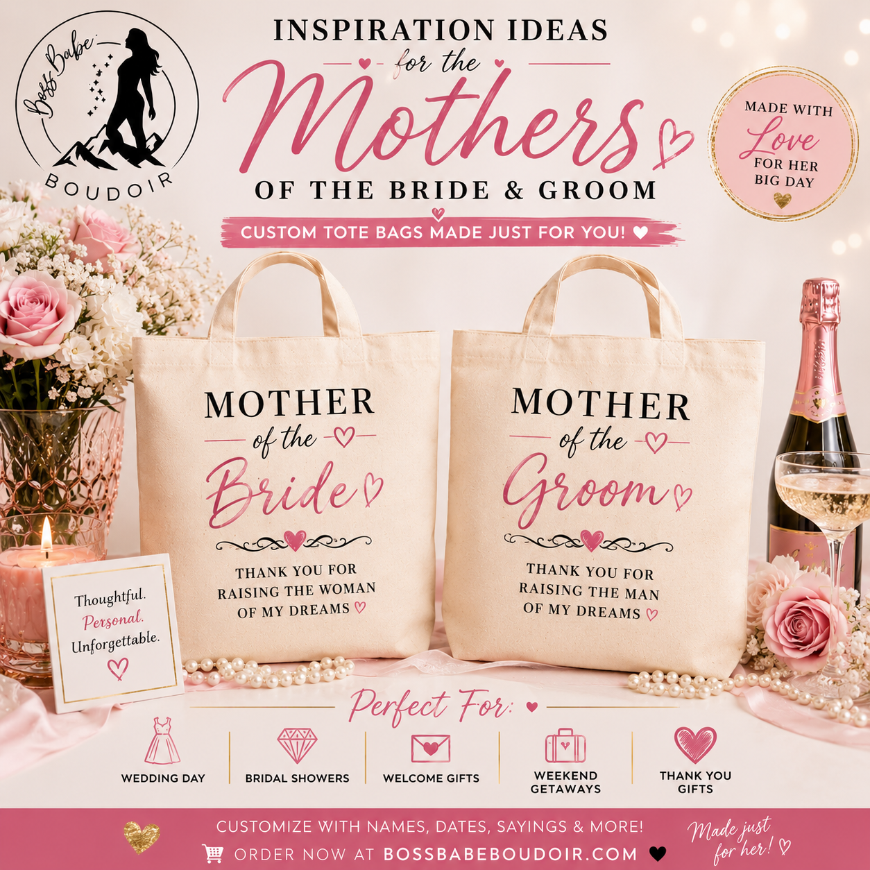 Custom Bridal & Bachelorette Tote Bags
