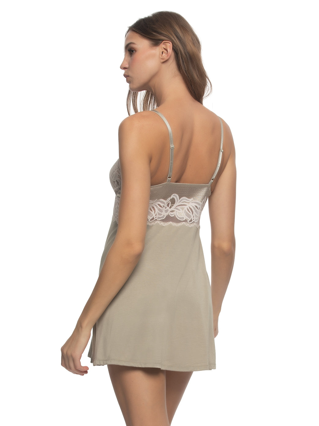 Amelie Vintage Lace Chemise - Abbey Stone