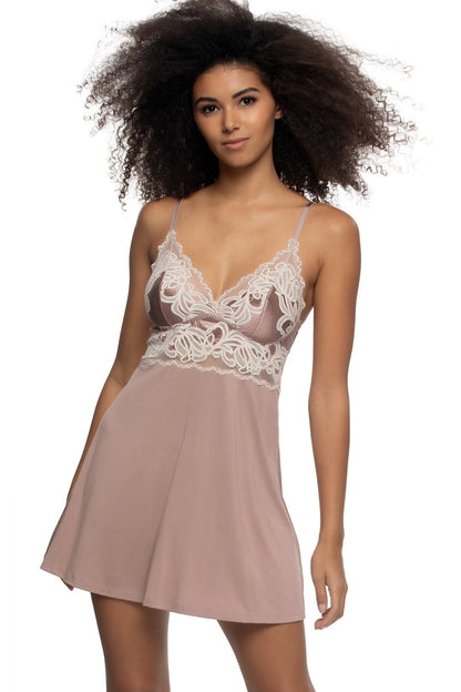 Amelie Vintage Lace Chemise - Dried Petal