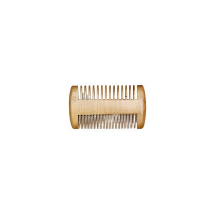 Premium Sandalwood Double-Tooth Beard Comb