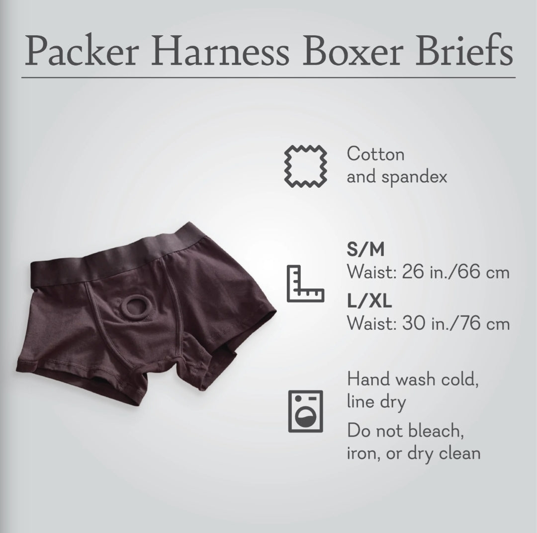Packer Harness Boxer Briefs - Cotton-Spandex Bottom