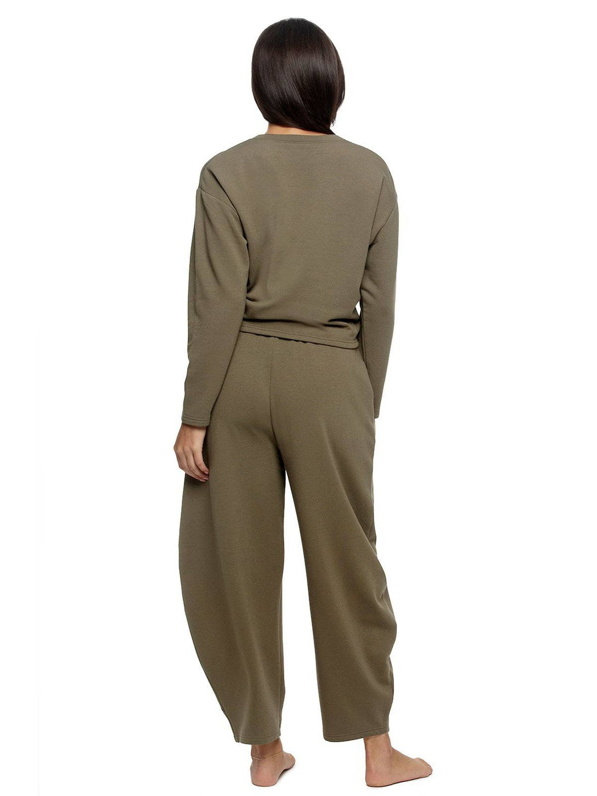 Emery Fleece Belted Barrel Pant Set - Seaturtle