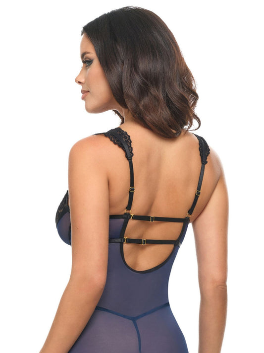 Amanda Sheer Lace Babydoll Dress