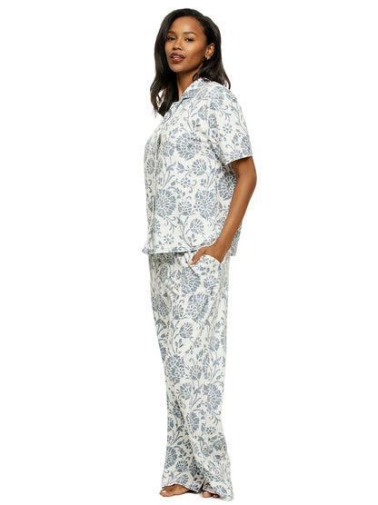 Josephine Notch Collar Pant Set