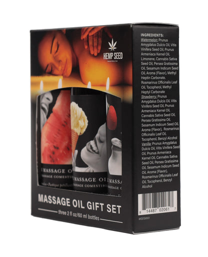 Earthly Body Edible Massage Oil Gift Set