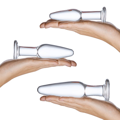 3 pc Glass Anal Training Kit