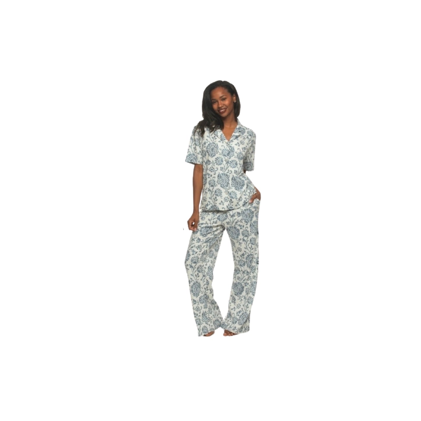 Josephine Notch Collar Pant Set