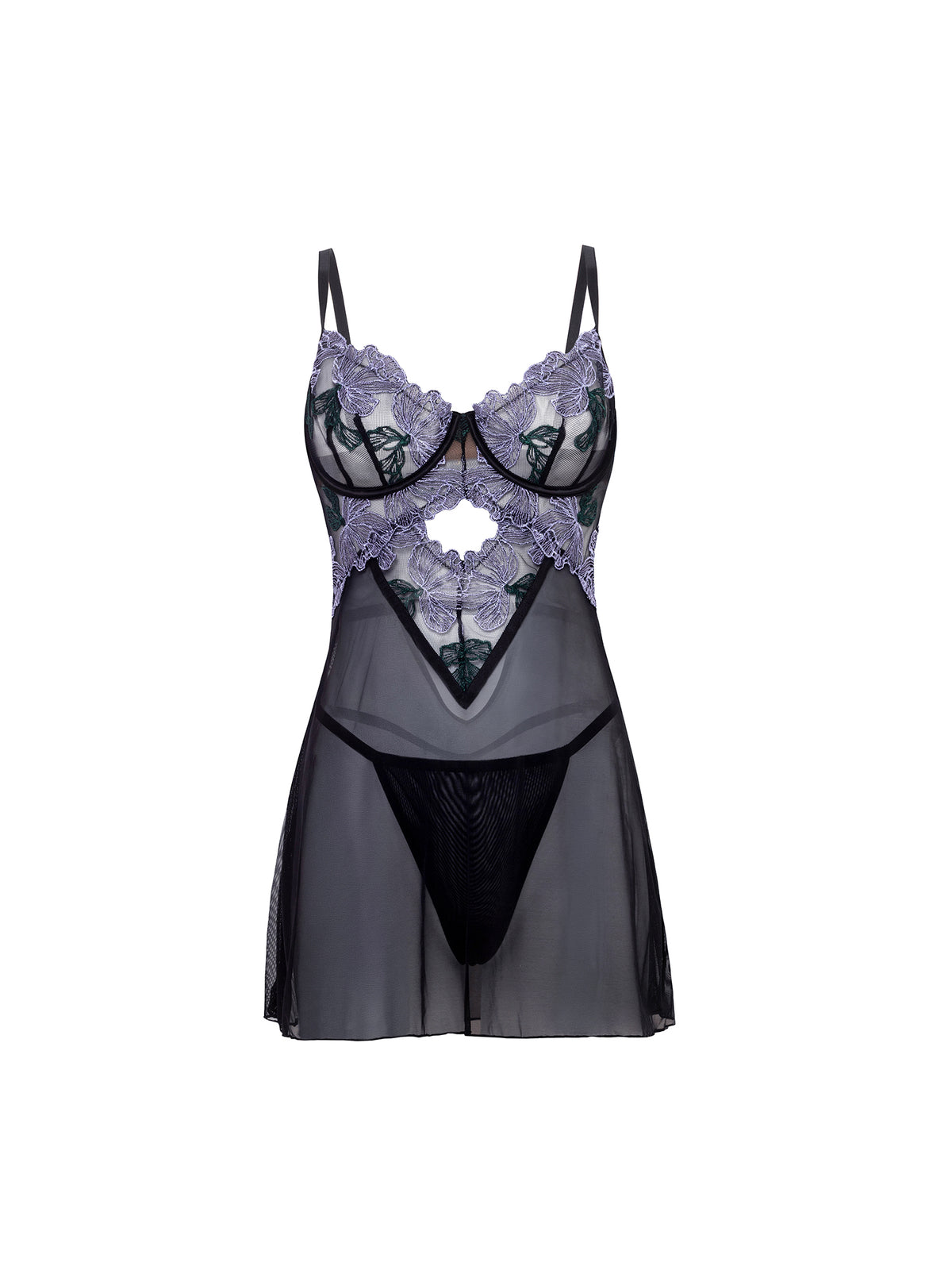 Jenna Babydoll - Purple Haze/Black