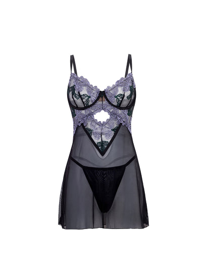 Jenna Babydoll - Purple Haze/Black