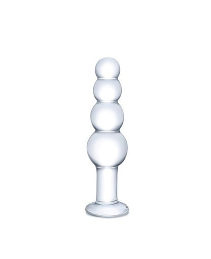 7.25" Glass Beaded Butt Plug