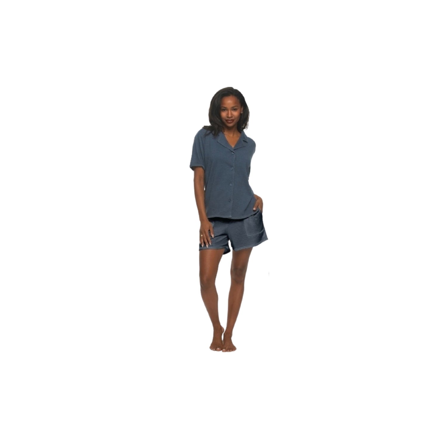 Josephine Notch Collar Short Set