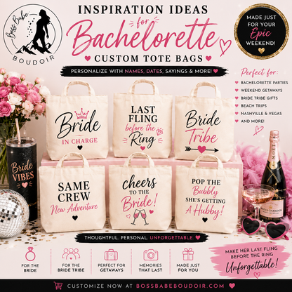 Custom Bridal & Bachelorette Tote Bags