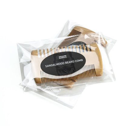 Premium Sandalwood Double-Tooth Beard Comb