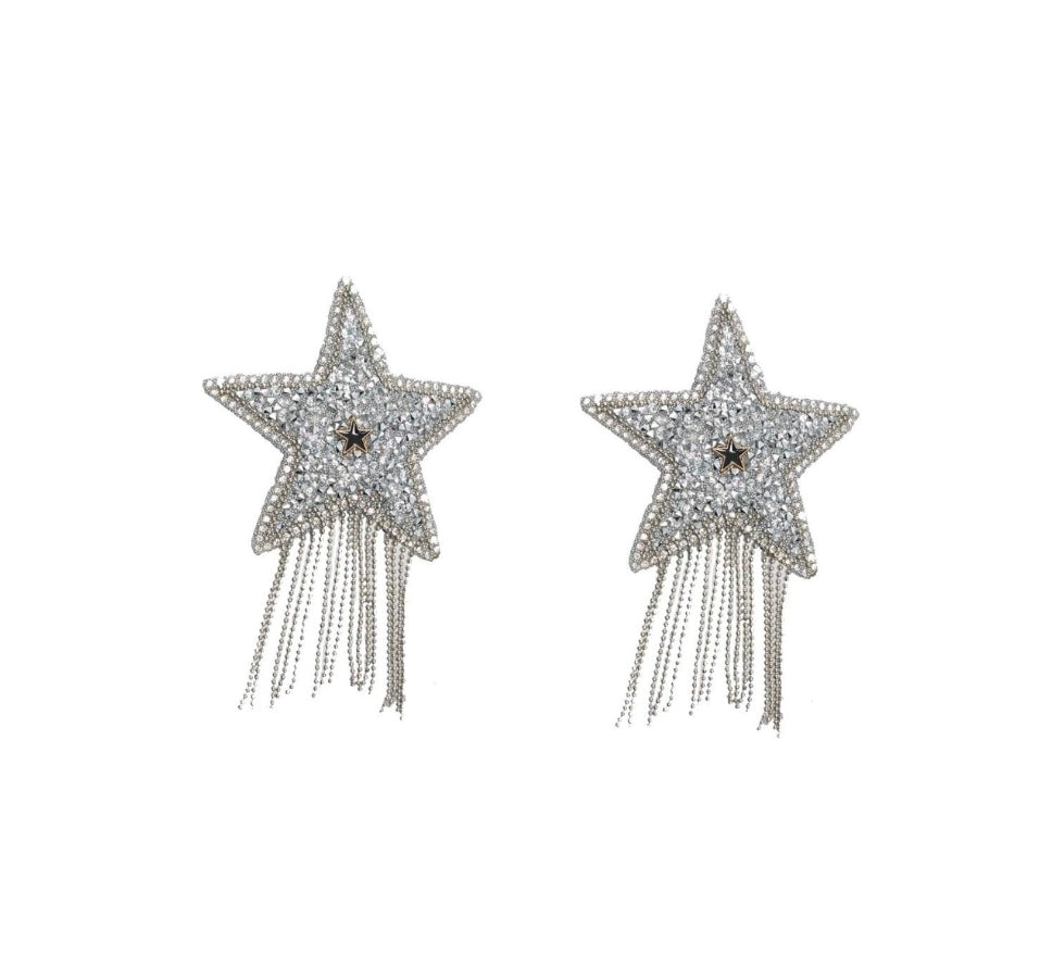 Rhinestone Star Pasties - Silver