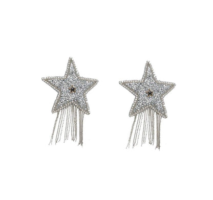 Rhinestone Star Pasties - Silver
