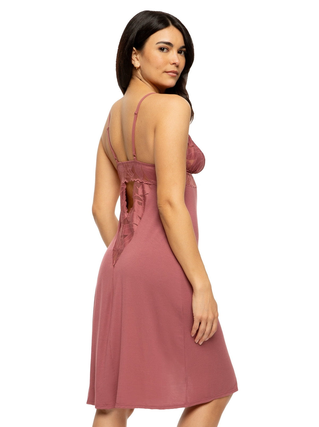 Annalisa Modal and Lace Chemise - Roan Rouge