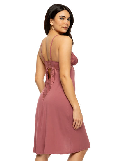 Annalisa Modal and Lace Chemise - Roan Rouge