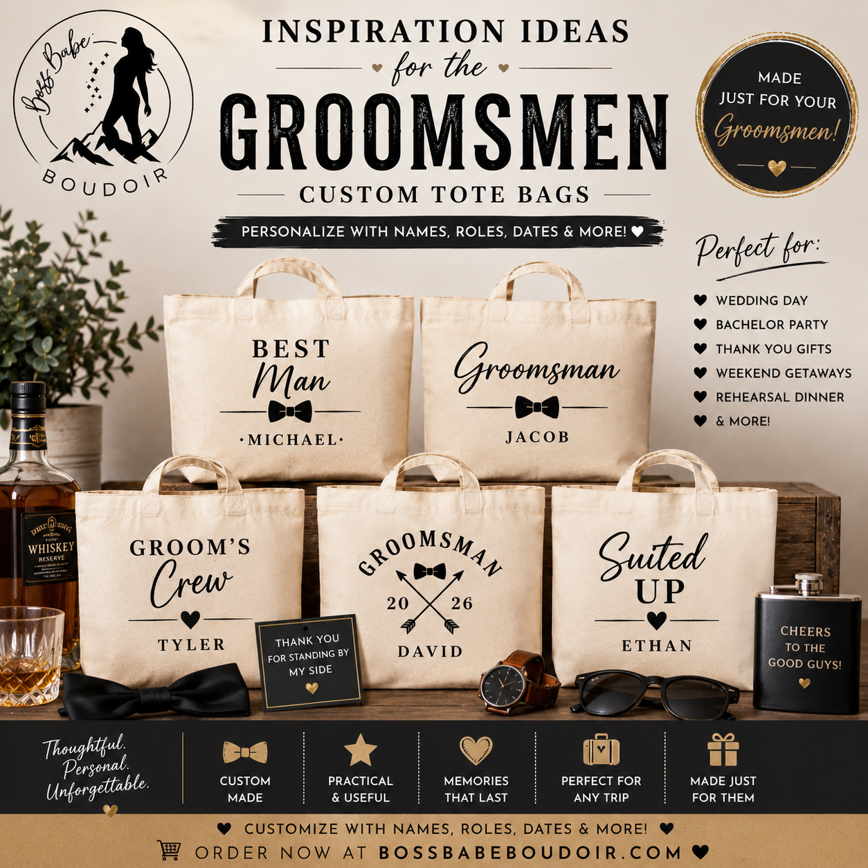 Custom Bridal & Bachelorette Tote Bags