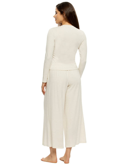 Lena Modal Linen Blend Set - Sand