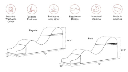 ARIA Convertible Chaise & Bench - 18" Wide