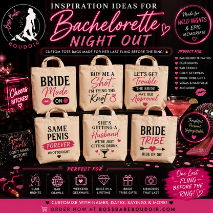 Custom Bridal & Bachelorette Tote Bags